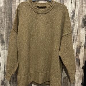 JENNI KAYNE CRUISE CACOON CREWNECK SAFARI TAN NWOT